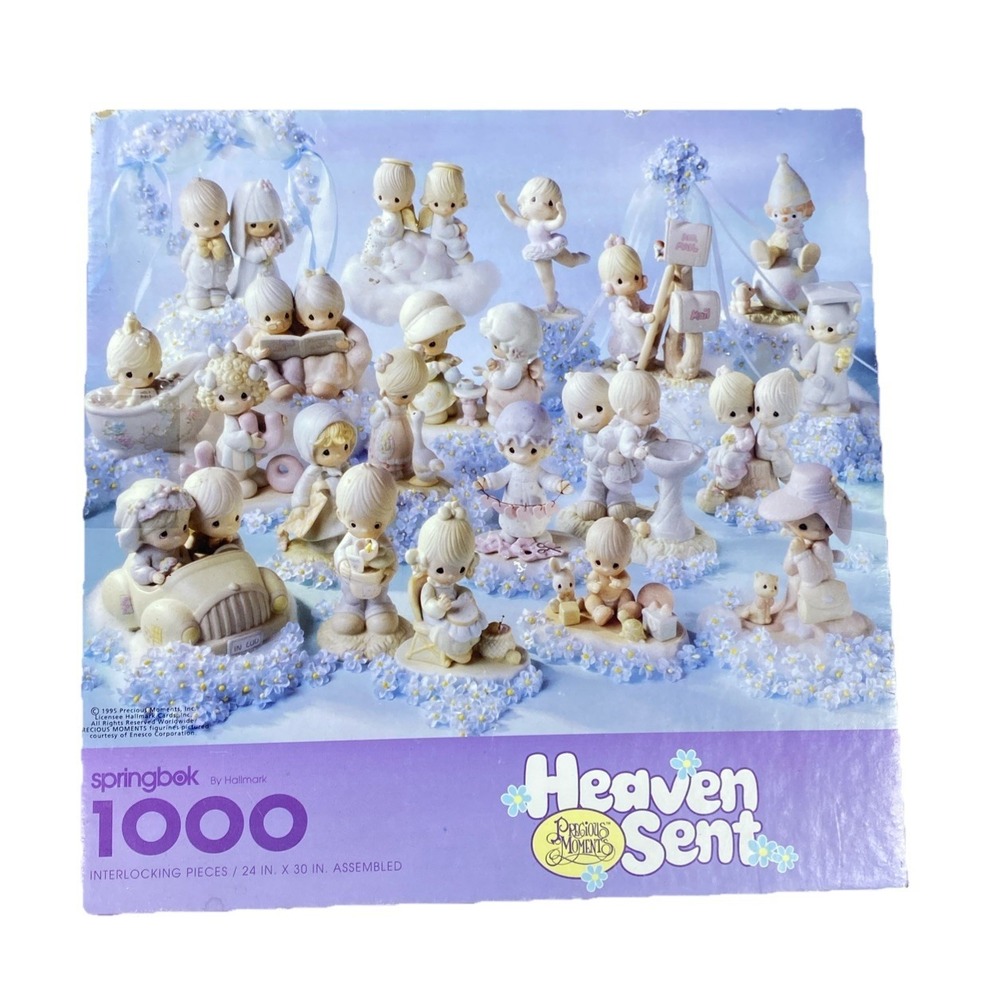 Vintage Precious Moments Heaven Sent 1000 Piece Jigsaw Puzzle Springbok 1995 NEW